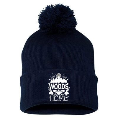 Go To The Woods Is Going Home Pom Pom 12in Knit Beanie