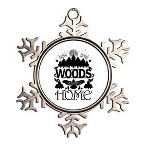 Go To The Woods Is Going Home Metallic Star Ornament