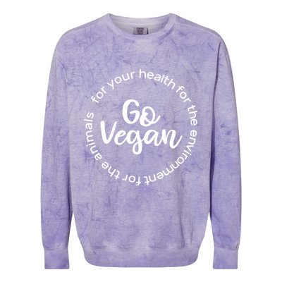 Go Vegan For Life Colorblast Crewneck Sweatshirt