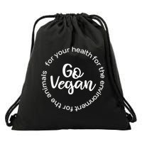 Go Vegan For Life Drawstring Bag