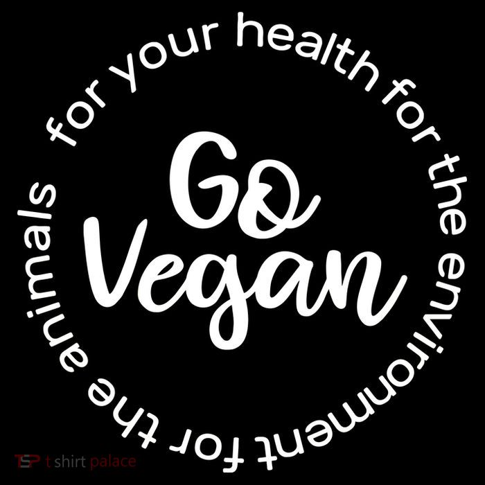 Go Vegan For Life Drawstring Bag