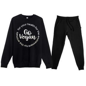 Go Vegan For Life Premium Crewneck Sweatsuit Set