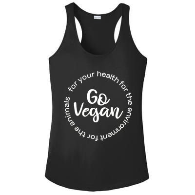 Go Vegan For Life Ladies PosiCharge Competitor Racerback Tank