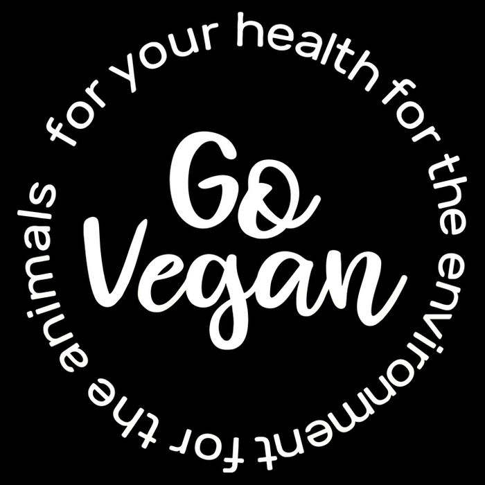 Go Vegan For Life Cropped Pullover Crew