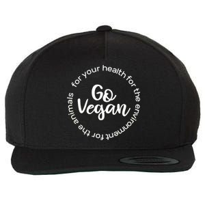 Go Vegan For Life Wool Snapback Cap