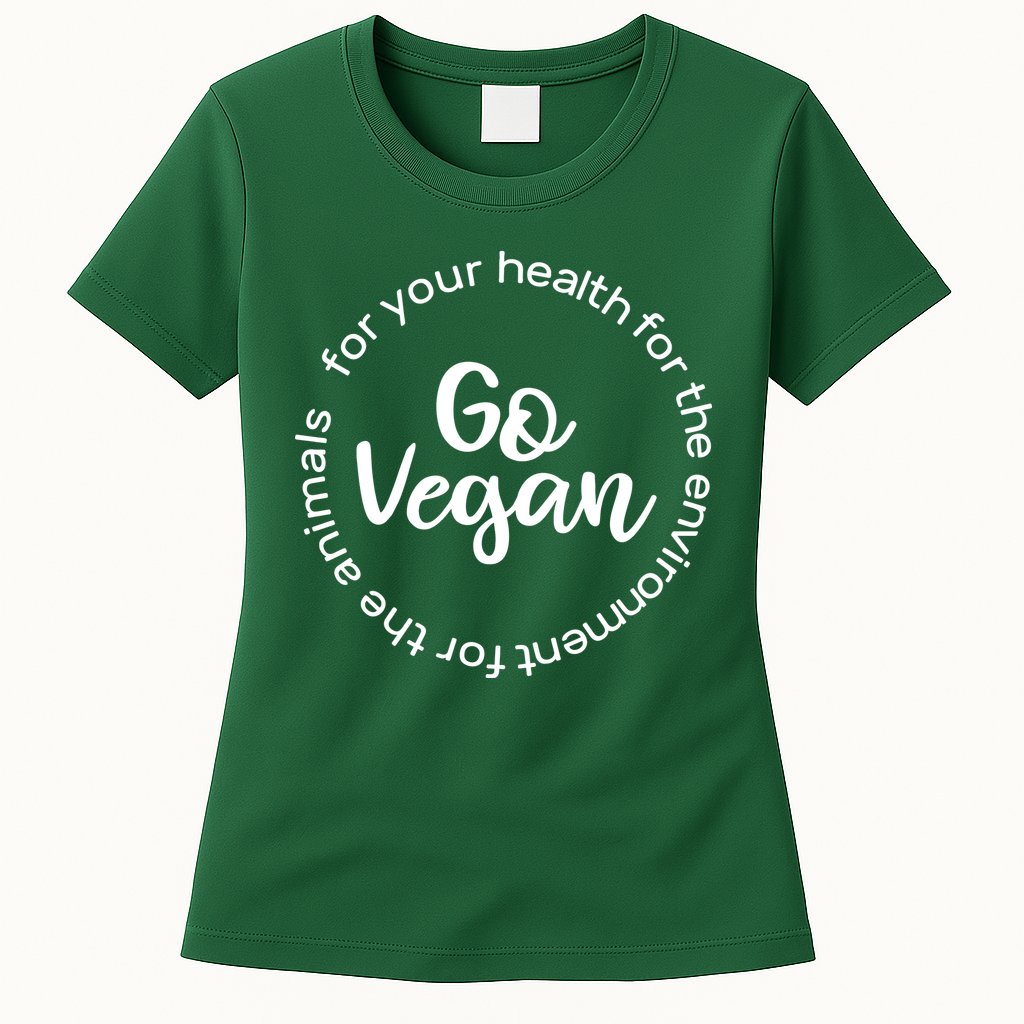 Go Vegan For Life Womens T-Shirt
