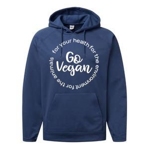 Go Vegan For Life Performance Fleece Hoodie