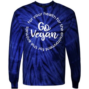 Go Vegan For Life Tie-Dye Long Sleeve Shirt