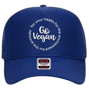 Go Vegan For Life High Crown Mesh Back Trucker Hat