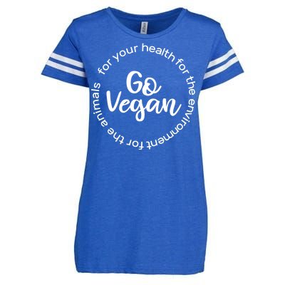 Go Vegan For Life Enza Ladies Jersey Football T-Shirt