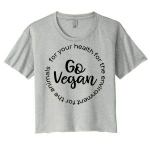 Go Vegan For Life Women's Crop Top Tee