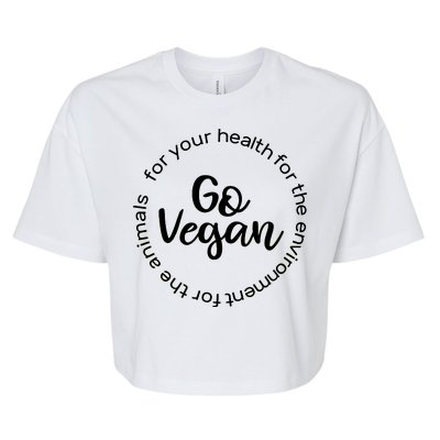 Go Vegan For Life Bella+Canvas Jersey Crop Tee