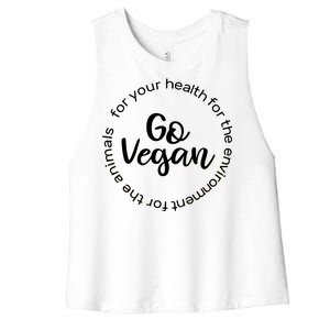 Go Vegan For Life Women's Racerback Cropped Tank