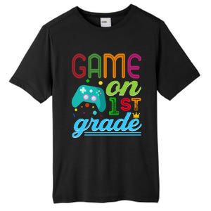 Game On 1St Grade First Video Controller Teacher Student Great Gift Tall Fusion ChromaSoft Performance T-Shirt