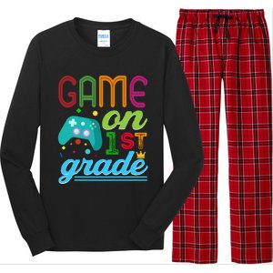 Game On 1St Grade First Video Controller Teacher Student Great Gift Long Sleeve Pajama Set