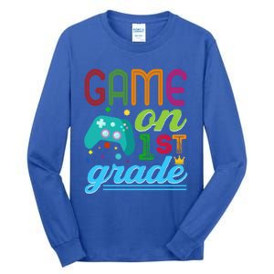 Game On 1St Grade First Video Controller Teacher Student Great Gift Tall Long Sleeve T-Shirt