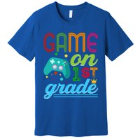 Game On 1St Grade First Video Controller Teacher Student Great Gift Premium T-Shirt