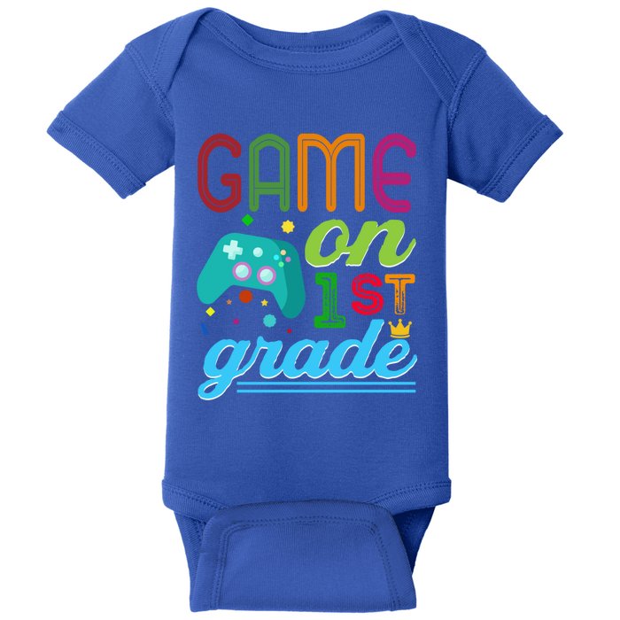 Game On 1St Grade First Video Controller Teacher Student Great Gift Baby Bodysuit