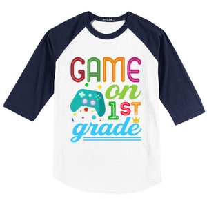 Game On 1St Grade First Video Controller Teacher Student Great Gift Baseball Sleeve Shirt