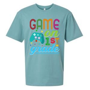 Game On 1St Grade First Video Controller Teacher Student Great Gift Sueded Cloud Jersey T-Shirt