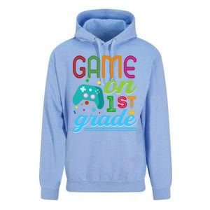 Game On 1St Grade First Video Controller Teacher Student Great Gift Unisex Surf Hoodie