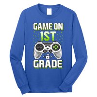 Game On 1St Grade Gift Funny Gamer Back To School Gift Long Sleeve Shirt