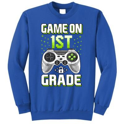 Game On 1St Grade Gift Funny Gamer Back To School Gift Sweatshirt