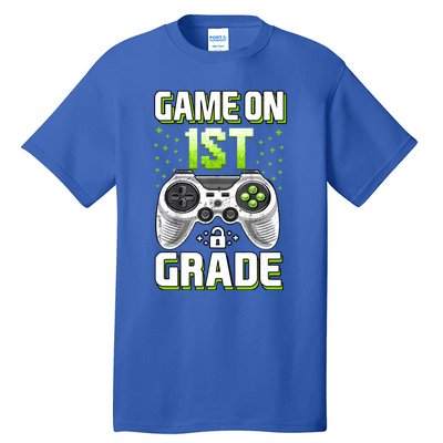 Game On 1St Grade Gift Funny Gamer Back To School Gift Tall T-Shirt