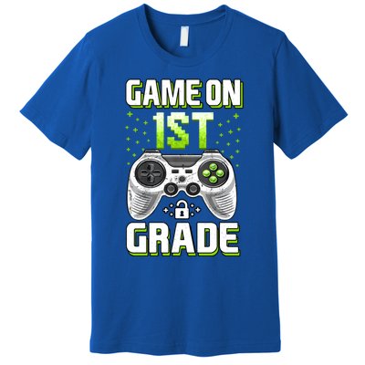 Game On 1St Grade Gift Funny Gamer Back To School Gift Premium T-Shirt