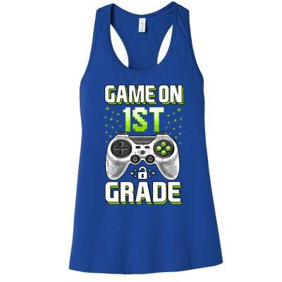 Game On 1St Grade Gift Funny Gamer Back To School Gift Women's Racerback Tank