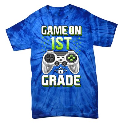 Game On 1St Grade Gift Funny Gamer Back To School Gift Tie-Dye T-Shirt