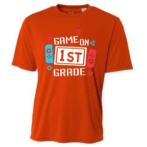 Game On 1St Grade Gift First Grade Back To School Gift Funny Gift Cooling Performance Crew T-Shirt