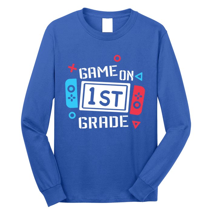 Game On 1St Grade Gift First Grade Back To School Gift Funny Gift Long Sleeve Shirt