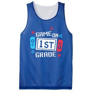 Game On 1St Grade Gift First Grade Back To School Gift Funny Gift Mesh Reversible Basketball Jersey Tank