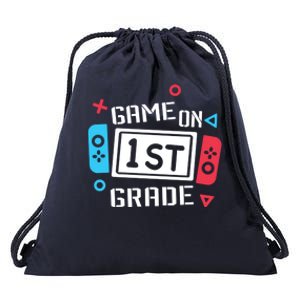 Game On 1St Grade Gift First Grade Back To School Gift Funny Gift Drawstring Bag