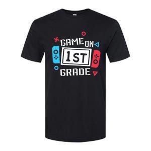 Game On 1St Grade Gift First Grade Back To School Gift Funny Gift Softstyle CVC T-Shirt