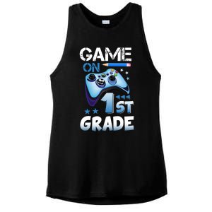 Game On 1St Grade First Day Gamer Back To School Funny Gift Ladies PosiCharge Tri-Blend Wicking Tank