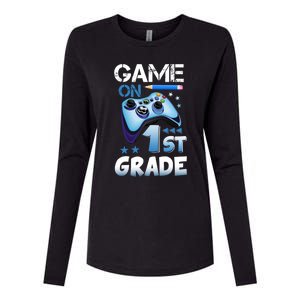 Game On 1St Grade First Day Gamer Back To School Funny Gift Womens Cotton Relaxed Long Sleeve T-Shirt