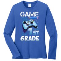 Game On 1St Grade First Day Gamer Back To School Funny Gift Ladies Long Sleeve Shirt