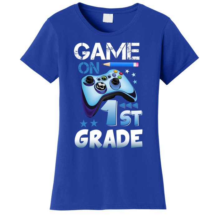 Game On 1St Grade First Day Gamer Back To School Funny Gift Women's T-Shirt