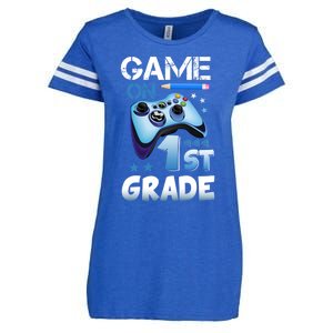 Game On 1St Grade First Day Gamer Back To School Funny Gift Enza Ladies Jersey Football T-Shirt