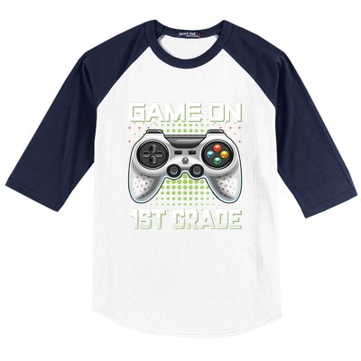 Game On 1St Grade Gamers Video Game Back To School Gift Baseball Sleeve Shirt