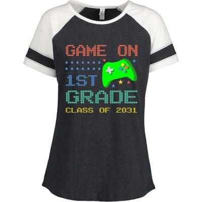 Game On 1St Grade Class Of 2031 Back To School Gifgift Enza Ladies Jersey Colorblock Tee