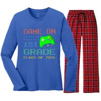 Game On 1St Grade Class Of 2031 Back To School Gifgift Women's Long Sleeve Flannel Pajama Set 