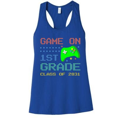 Game On 1St Grade Class Of 2031 Back To School Gifgift Women's Racerback Tank