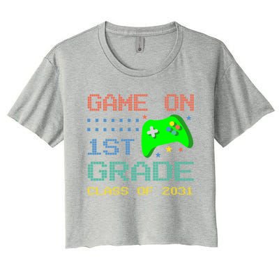 Game On 1St Grade Class Of 2031 Back To School Gifgift Women's Crop Top Tee