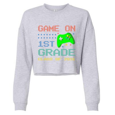 Game On 1St Grade Class Of 2031 Back To School Gifgift Cropped Pullover Crew