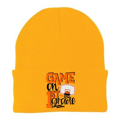 Game On 1St Grade Fun Basketball School Gift Knit Cap Winter Beanie