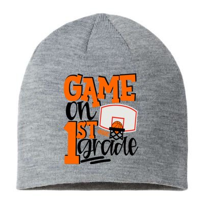 Game On 1St Grade Fun Basketball School Gift Sustainable Beanie