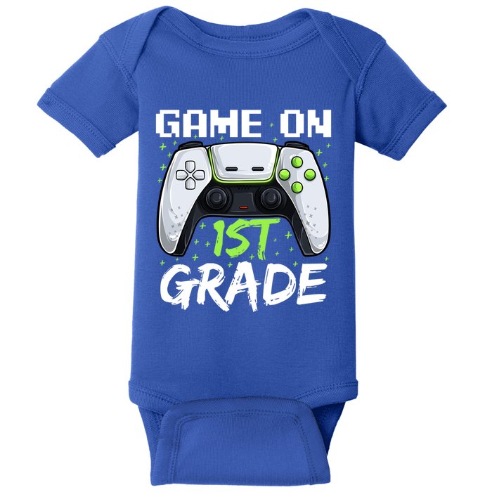 Game On 1St Grade Great Gift Funny Back To School Gamer Gift Baby Bodysuit